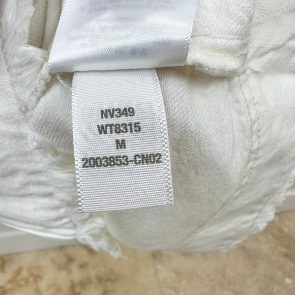 Madewell Denim Scoopneck Midi Dress Pure White Wash A Line Minimalist Medium NWT - Picture 10 of 15